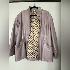 Vintage 80s Tan Leather Jacket